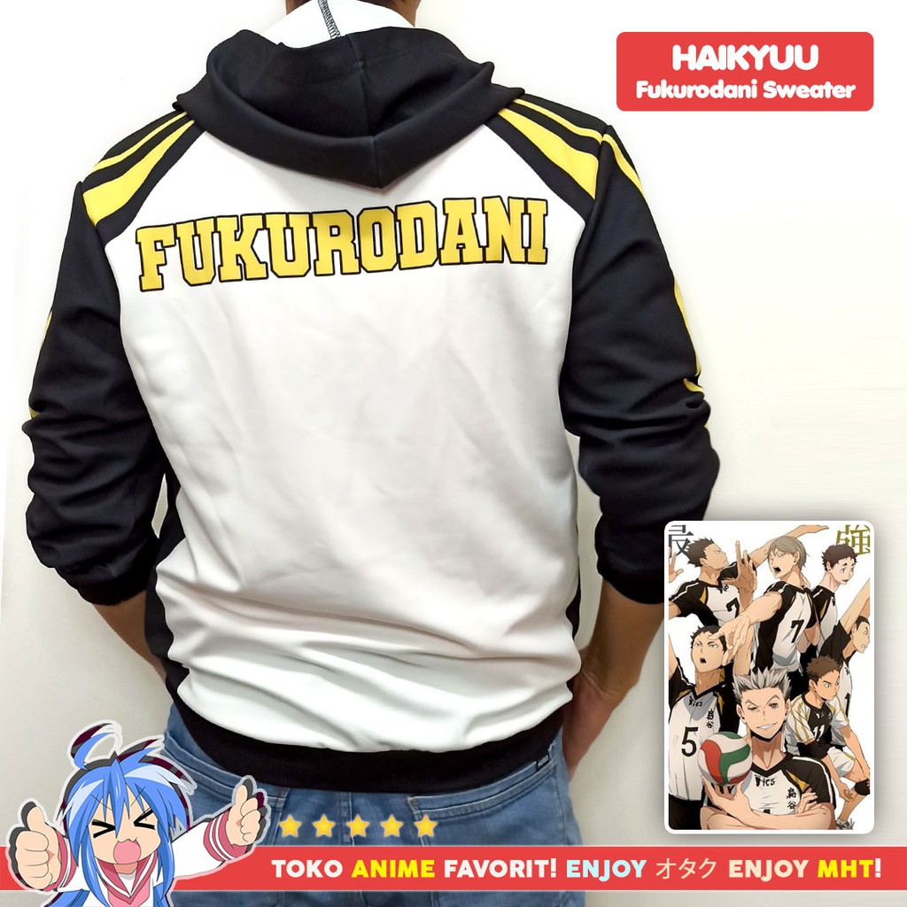 Jaket Hoodie Anime Haikyuu Fukurodani High School Volleyball Team