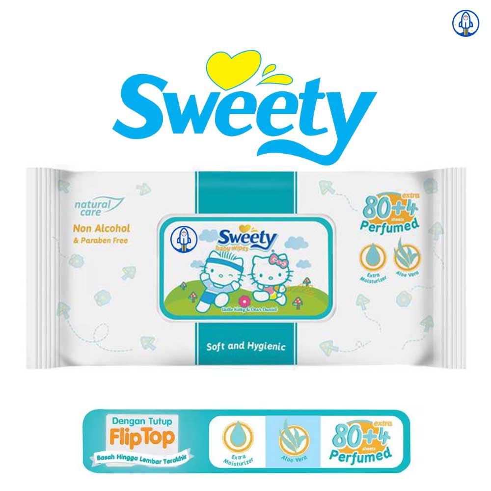 Jual Sweety Baby Wipes Non Perfumed 80+4 Sheet | Shopee Indonesia