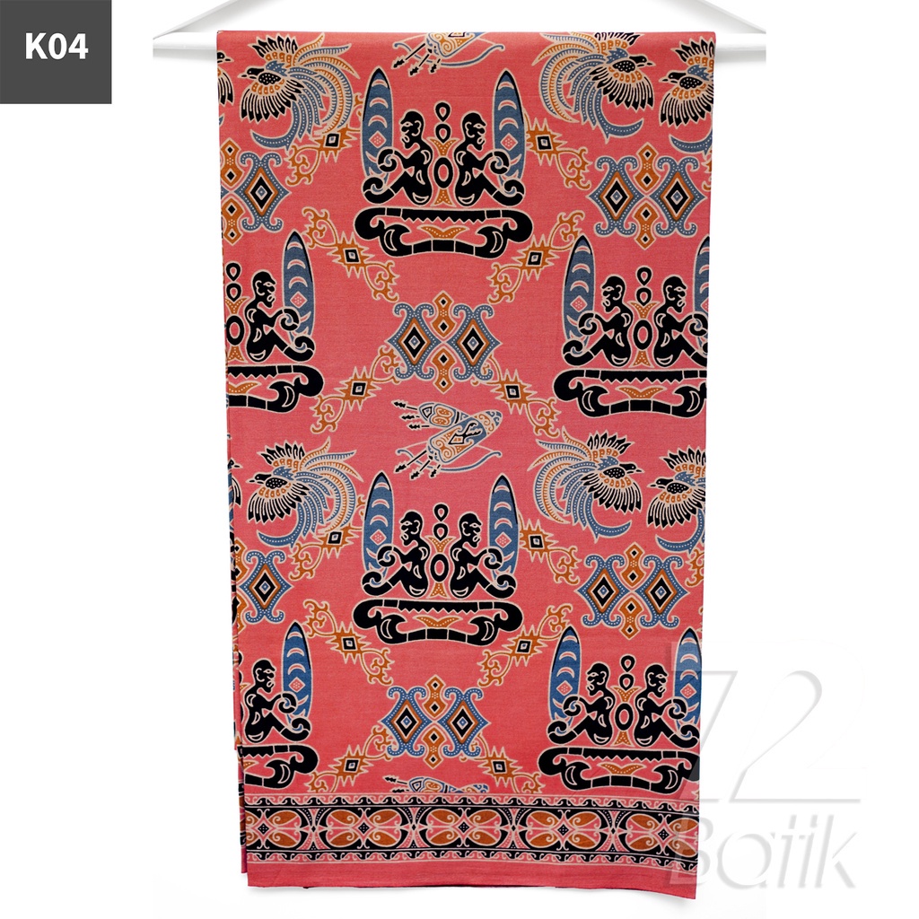 KAIN BATIK PREMIUM Bahan Katun Motif Burung Asmat Warna Hitam 721251 Cap 72 Jarik Jarit Samping Kebat Panjang Batik Katun Modern Premium Bahan Seragam Batik Pernikahan Kantor Keluarga Murah Kamen Jadi Batik Bali Lembaran