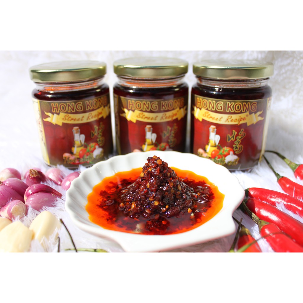 

04 premium hot chili oil sambal cabe saos saus pedas dimsum chili oil ebi scallop bumbu dapur