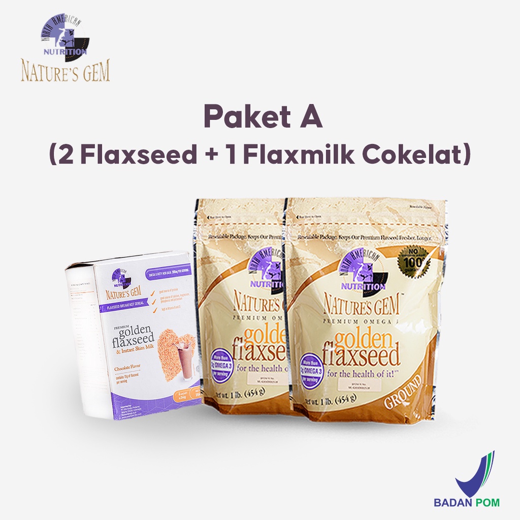 

North American Nutrition Nature’s Gem - Paket A 2 Flaxseed + 1 Flaxmilk cokelat