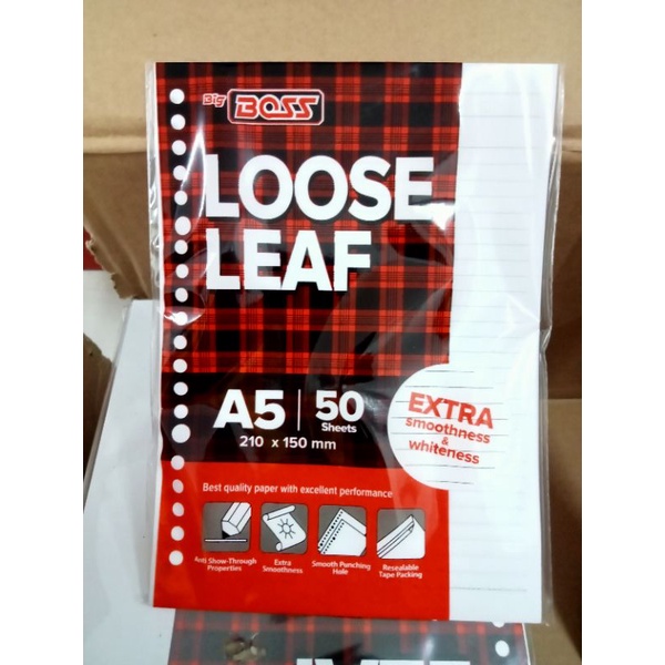 

Loose Leaf A5 isi 50 Isi Binder Big Boss Paperline