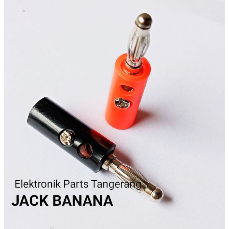 JACK BANANA (SATU PASANG) JACK AUDIO JACK SALON SOKET BANANA SOKET KABEL SOKET AUDIO TERMINAL SPEAKE