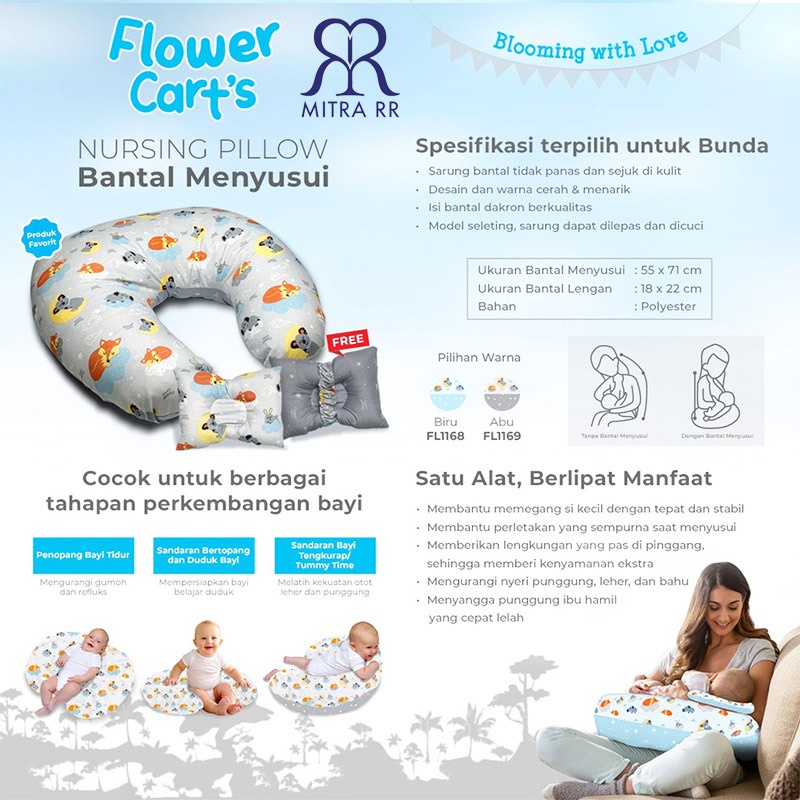 FLOWER CARTS KOALA SERIES Bantal Menyusui Bayi/ Nursing Pillow/ BANSUI JUMBO