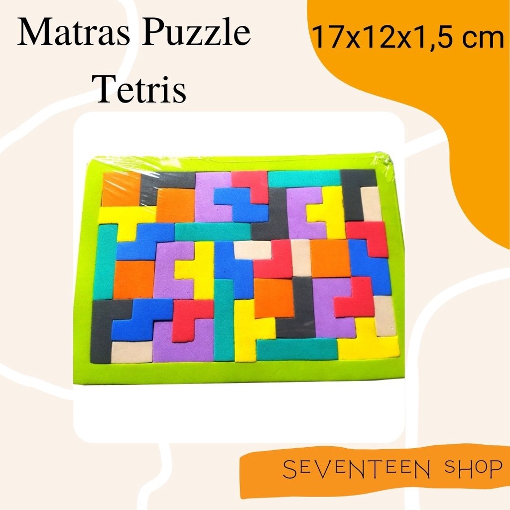 Mainan Anak Asah Otak Tetris Balok Tetris Game Kids  Eva Puzzle