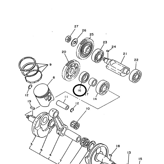 SIL SEAL KRUK AS KOPLING KANAN DOUBLE PER RXZ RZR ORI YGP