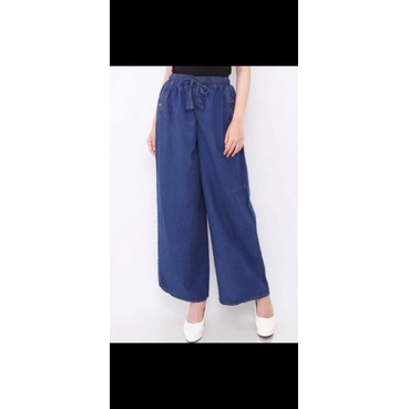 pola jiplak celana kulot