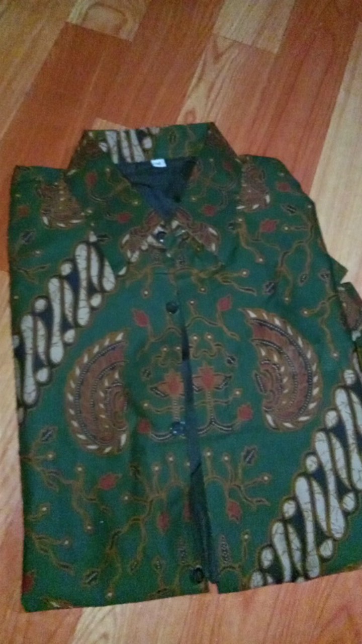 Batik Pria Ajisaka Size M-xl Lengan Pendek Batik Solo Katun Super Halus Full Furing Hq