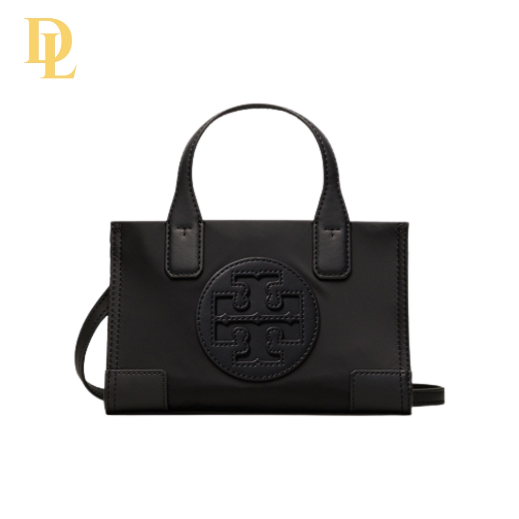 TORY BURCH ELLA MICRO TOTE BLACK