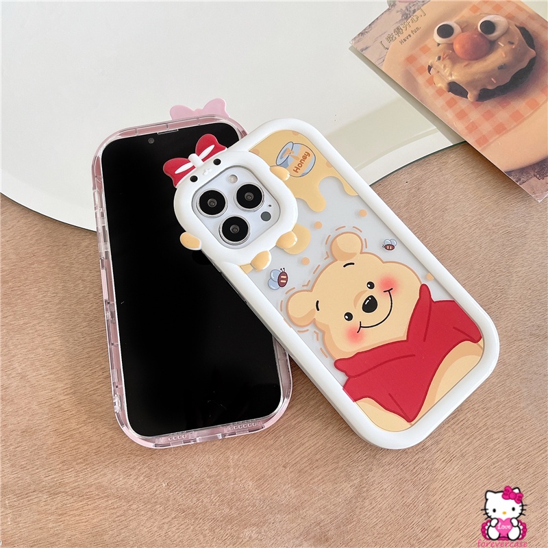 Soft Case Bahan TPU Desain Winnie The Pooh Strawberry Untuk Vivo Y35 Y22 Y12 Y15s Y01 Y50 Y30 Y11 Y33S Y21 Y12i Y17 Y20i Y12s Y20 Y21 Y21 Yt Y21S Yt1S Y33S Y21S Y21T