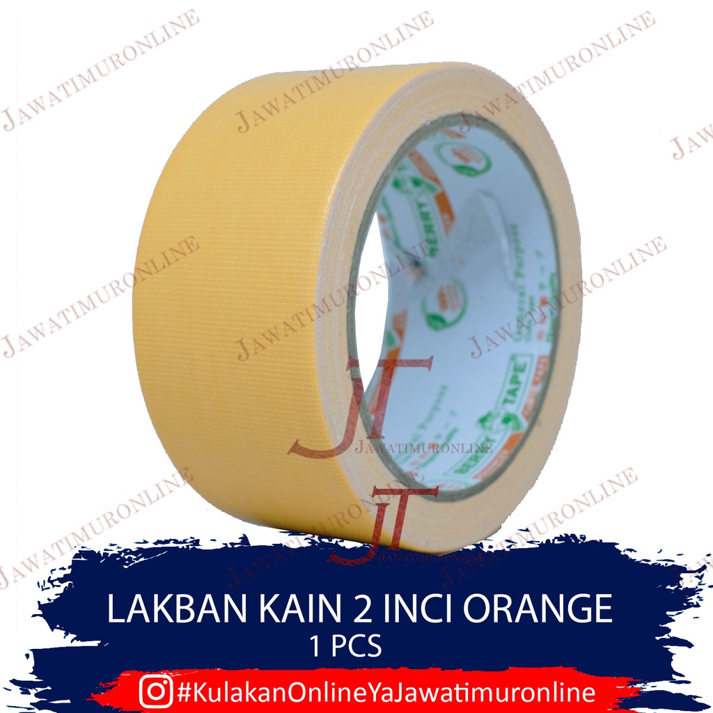 Cloth Tape BERRY / Lakban Kain / Lakban Warna Oranye 2 inch Isolasi Lantai Lakban Lantai