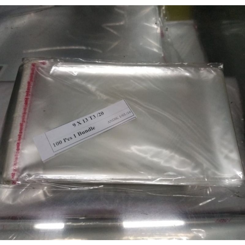 

Kantong opp lem ukuran 9x13 cm