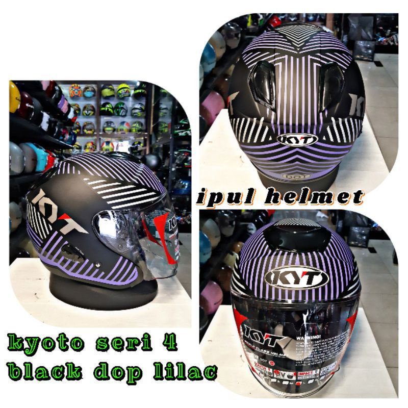 KYT Kyoto R Solid White / Kyoto R Putih Original kyt-#4lilac dop