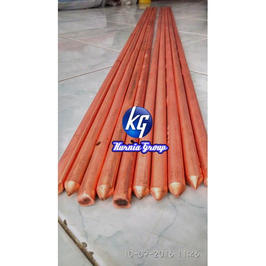 BESI ARDE 12mm BATANG BESI 1.4 meter GROUND ROOD UNTUK GROUNDING LISTRIK TANAM TANAH LAPIS TEMBAGA