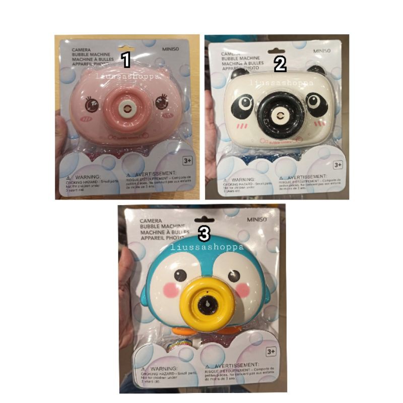 Mainan Miniso - Animal Series Camera Bubble Machine