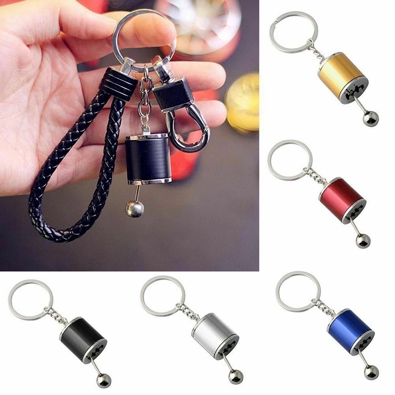 Speed Gearbox Gear Keychain Transmisi Kreatif Mobil Logam Liontin Liontin Manual Mobil Refitting Kunci Ring Lever Metal Head