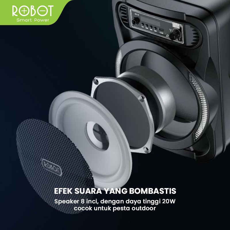 NEW Speaker Bluetooth Robot RB450 Bluetooth 5.0 RGB Audio Wireless Super Bass - Garansi resmi 1 TH