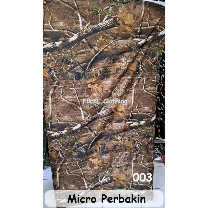 Bahan Kain Loreng Camo Micro Perbakin Mossy OAK Ranting Daun Pohon Parasut Loreng Parasit