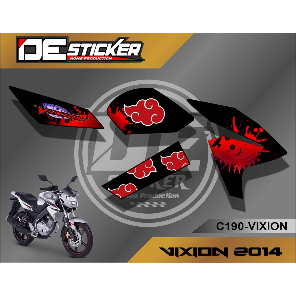 Akatsuki Striping stiker Motor Vixion 2014 (C190) stiker Motor sticker Variasi Racing Semi Full Kere