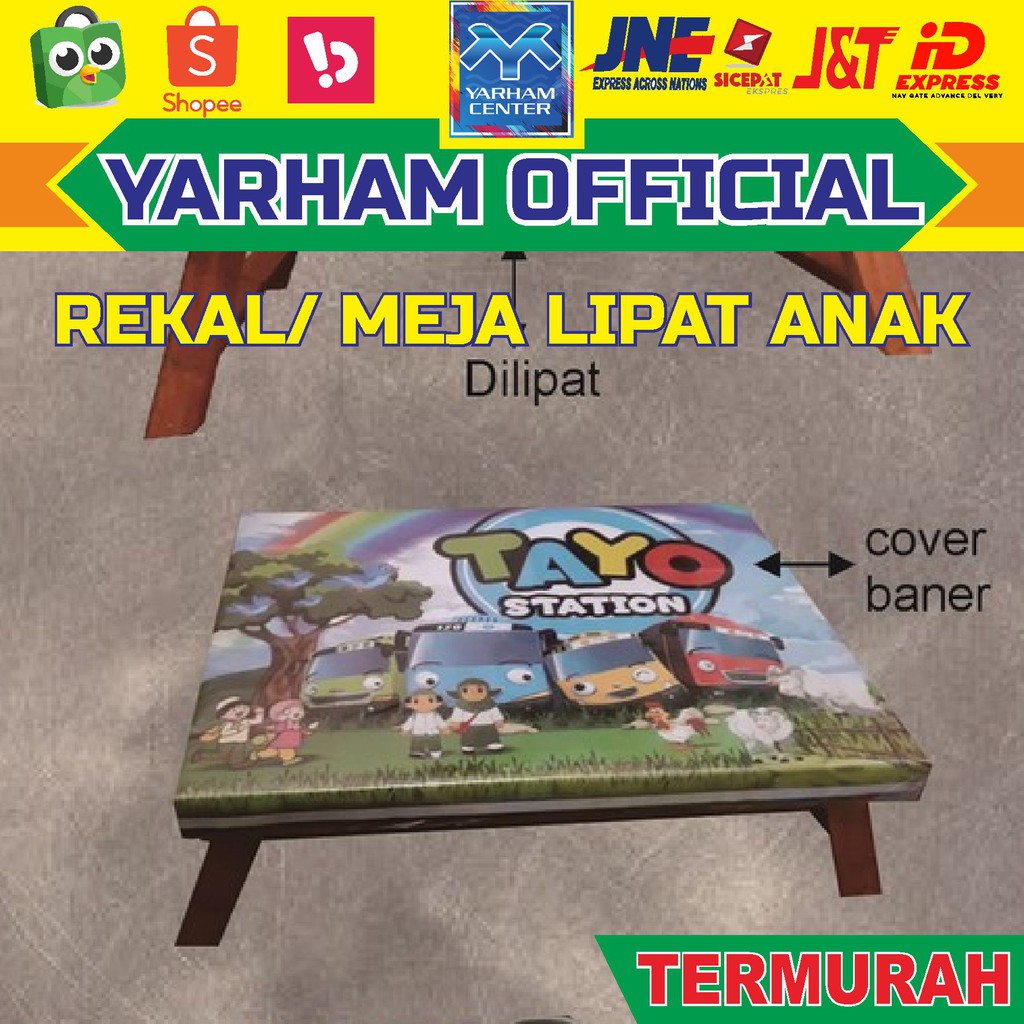 Meja Belajar anak kecil Rekal lipat karakter