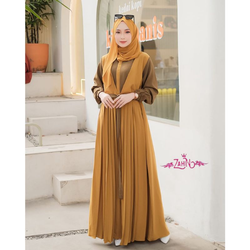Laura dress by zahin // gamis ity crepe terbaru