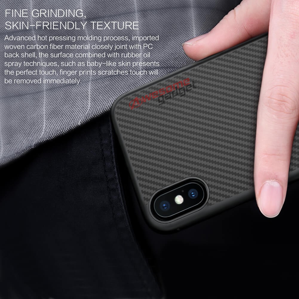 Nillkin iPhone X Case Syntethic Fiber Case Fiber Sintetik