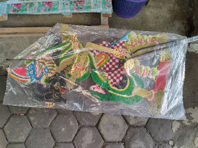 (BISA COD) KERAJINAN WAYANG KULIT RADEN BRATASENA BESAR 40x30 cm UNTUK DALANG DEWASA WAYANG RAKSASA