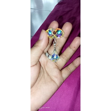 Bros dagu juntai mini kristal Swarovski asli Austria original