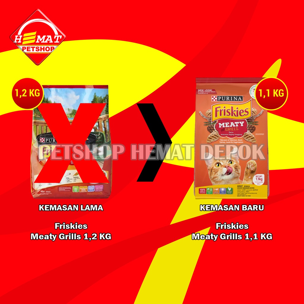 Friskies Adult Meaty Grills 1,1 Kg Makanan Kucing Dewasa 1,1Kg