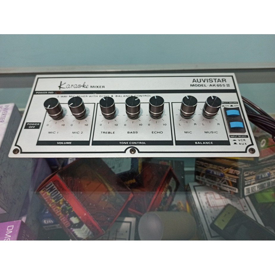 MIXER 2 MIC DIGITAL ECHO BALANCE CONTROL COCOK UNTUK KARAOKE AUVISTAR