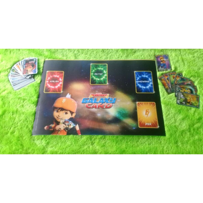 Dek Arena Bertarung  Boboiboy Galaxy Card Waterproof Anti Pudar + ALBUM