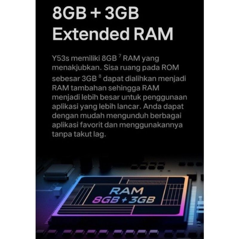 VIVO Y53S RAM 8/128GB - Y53 S 8/128GB - Y53S 11/128GB GARANSI RESMI VIVO INDONESIA