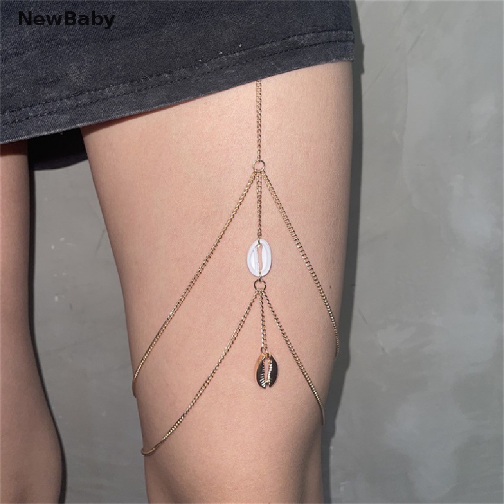 Newbaby Kalung Rantai Paha Sexy Aksen Berlian Imitasi Untuk Wanita