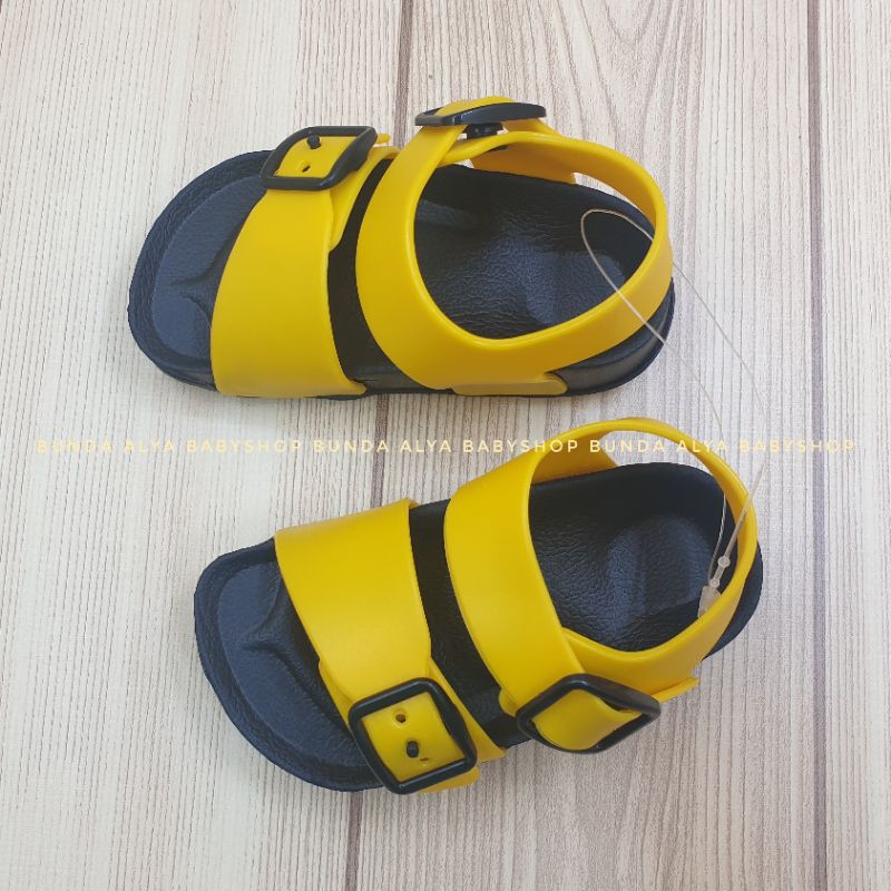 Sendal Anak Laki Laki Usia 2 3 Tahun Alas Karet - Sendal Anak Cowok Karet KUNING Size 24 - 27 Anti Licin