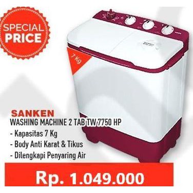 SANKEN MESIN CUCI 2 TABUNG 7KG TW-7750HP