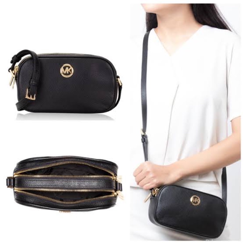 MICHAEL KORS FULTON DOUBLE ZIP CROSSBODY BAG