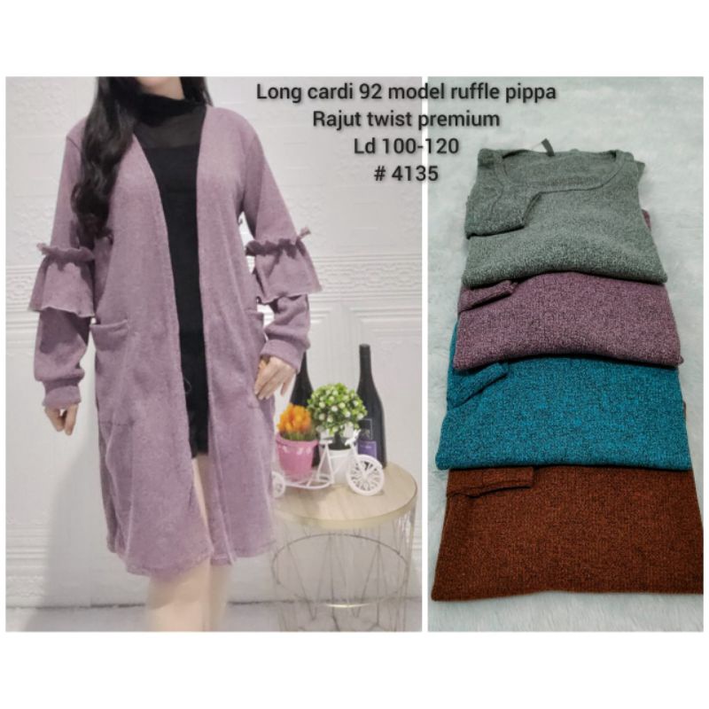 AQUILA 4135 CARDIGAN PANJANG POLOS PIPPA
