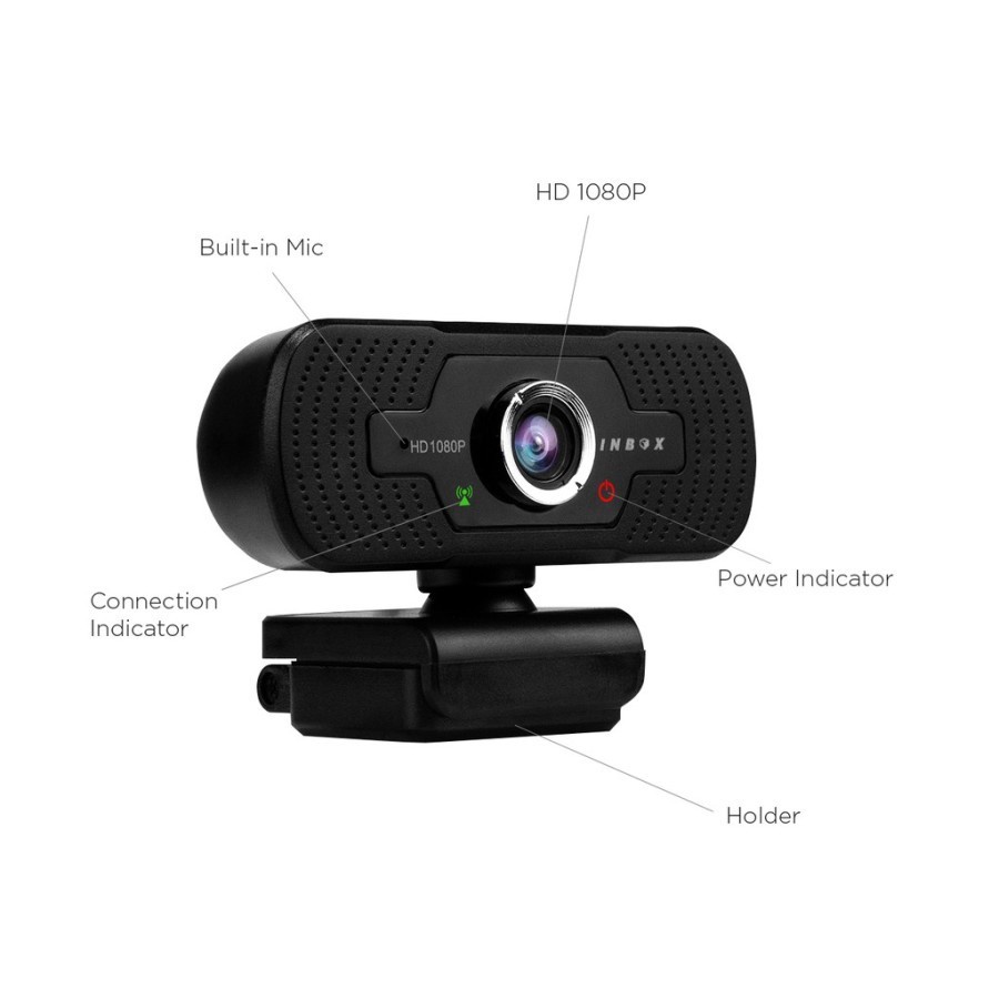 INBOX Webcam WI-2 Full HD 1080P Autofocus WI2 Built in Microphone Live Video HD Kamera WI 2