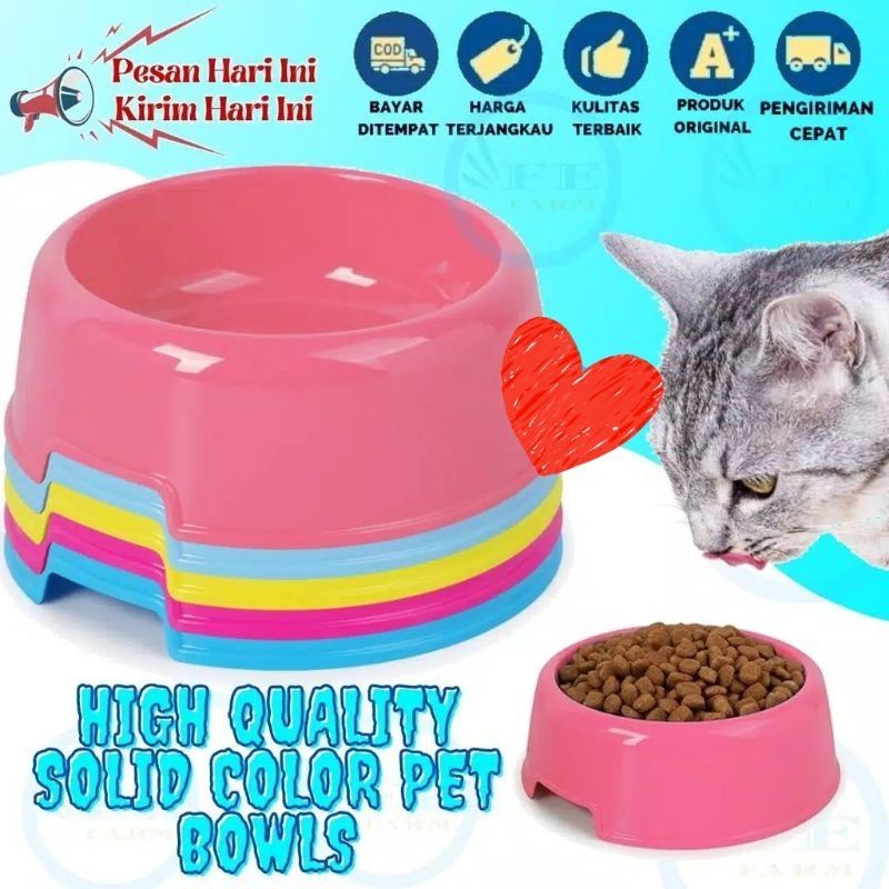Tempat Makan Kucing Anjing Single Murah - Tempat Makan Kucing Plastik