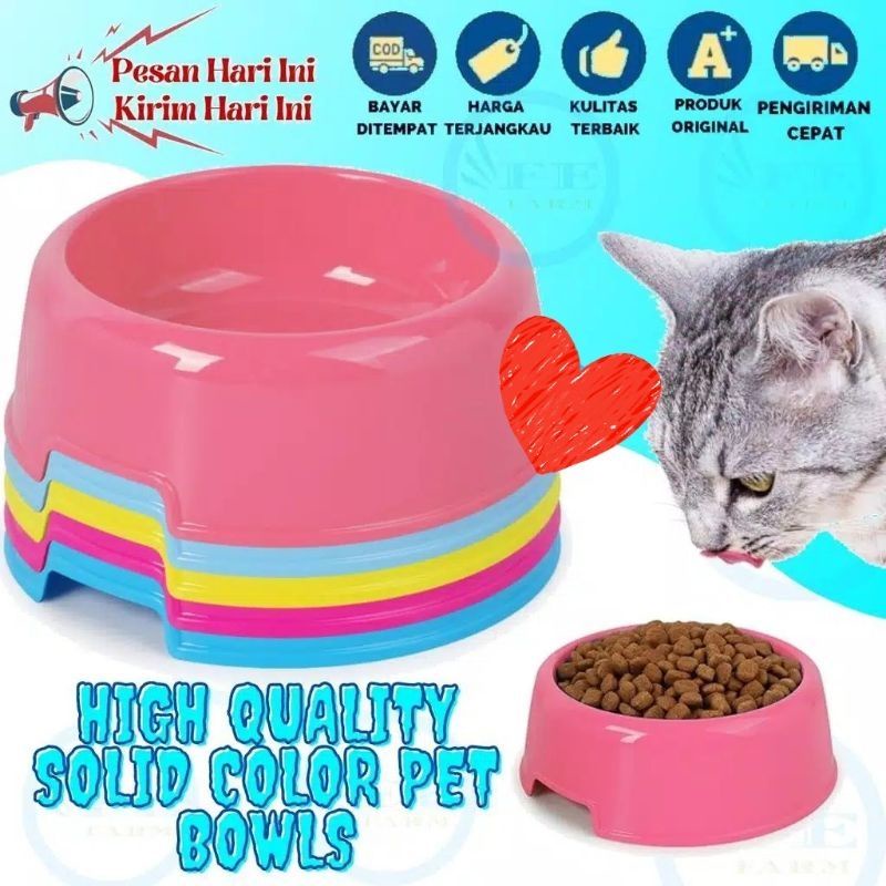 Tempat Makan Kucing Anjing Single Murah - Tempat Makan Kucing Plastik