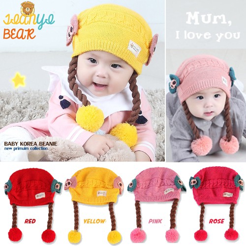 [Brandedbaby] TOPI / KUPLUK ANAK RAMBUT PALSU KEPANG KUNCIR DUA IMP