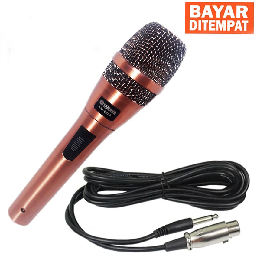 Mic Karaoke Yamaha Microphone Kabel YM-8800 Super Body Besi Plus koper