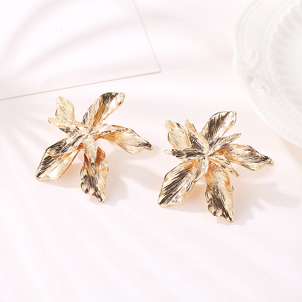 Hu Hu Hu Hu Hu Alat Bantu Pasang Kacamata♡ 1 Pasang Anting Stud Bentuk Bunga Lima Kelopak Untuk Aksesoris