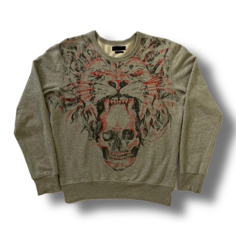 Crewneck Alexander Mcqueen Tiger Skull Second Original