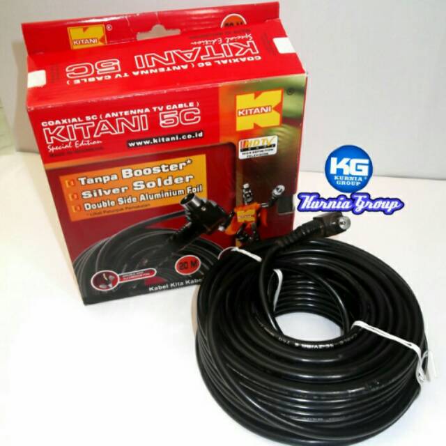 Best Product !! KABEL ANTENA KITANI 20M TANPA BOSTER HIGH QUALITY Siaran TV jadi Lebih jernih Jelas