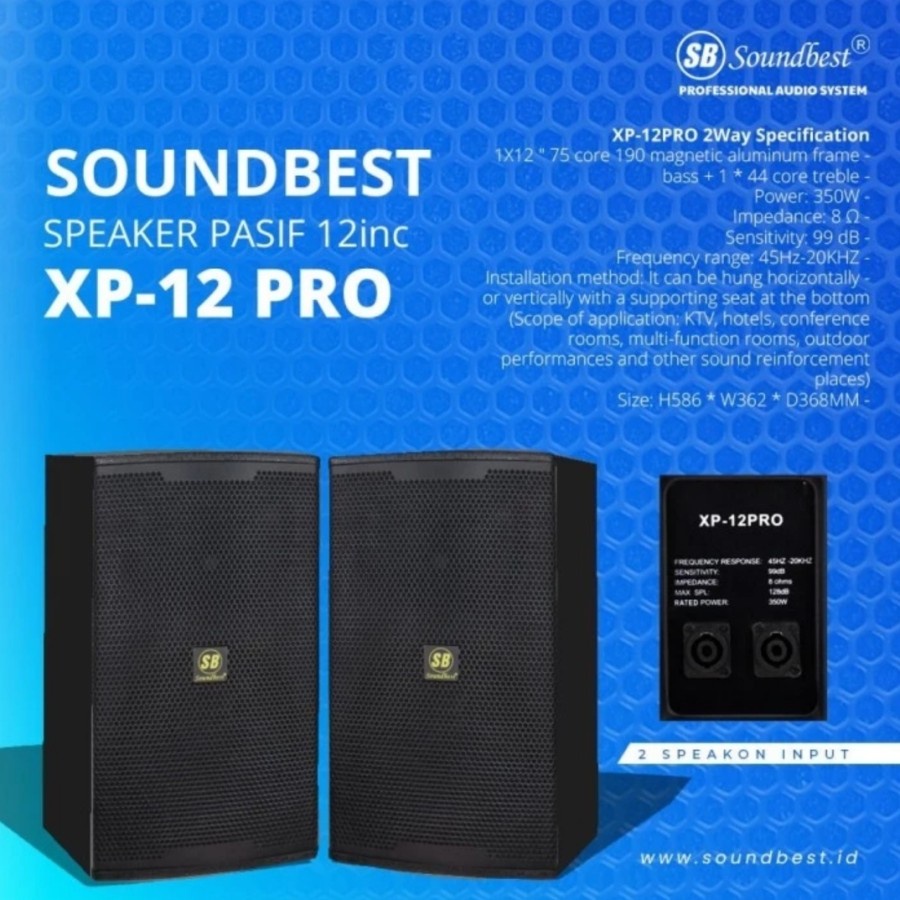 Speaker 12 inch soundbest xp 12 Pro Pasif pasiv xp12pro xp 12pro