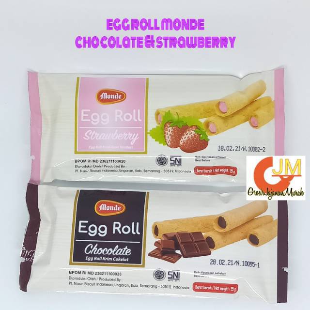 

JARANG ADA EGG ROLL MONDE KECIL STRAWBERRY | COKELAT | KEJU JAJANAN JADUL