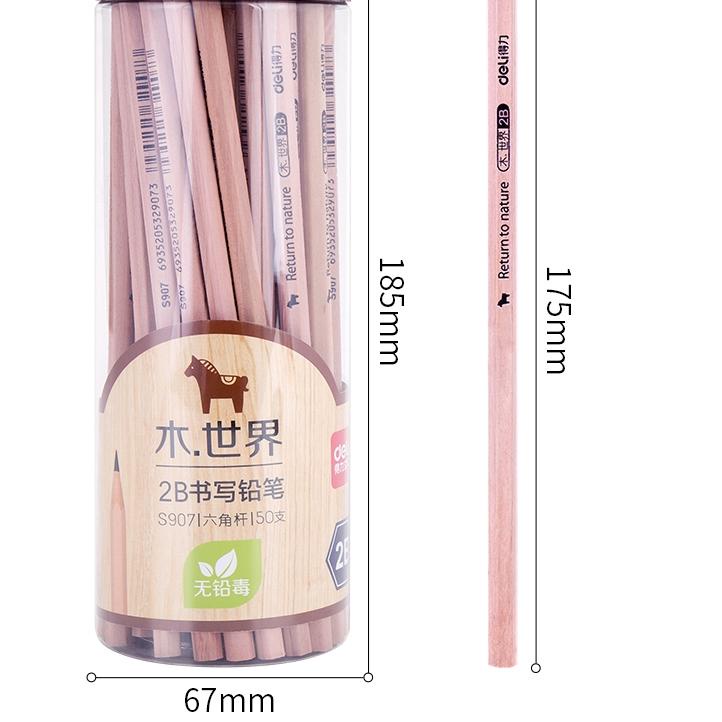 

Best! Deli Graphite Pencil / Pensil Kayu Grafit 2B isi 12pcs 50pcs/BOX S907 S909