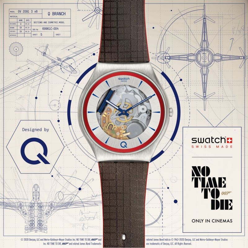 Jam Tangan Pria SWATCH Skin SS07Z102 2Q Swatch James Bond Original MAP