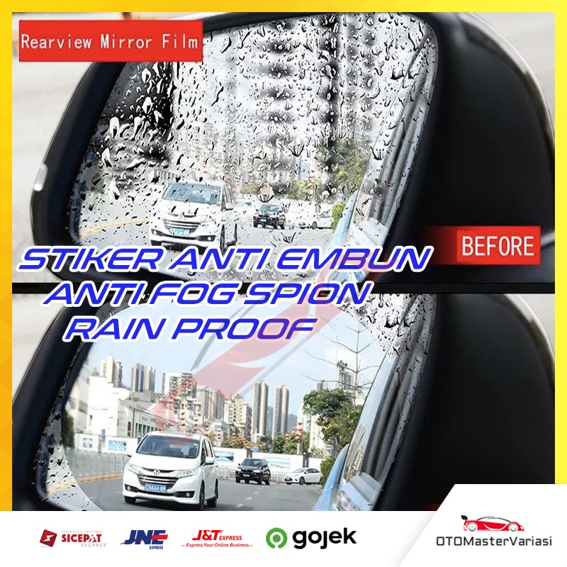 Sticker Stiker Anti Embun dan Air Mobil Anti Fog Anti Hujan Anti Embun Anti Gores Kaca Spion RainProof Film